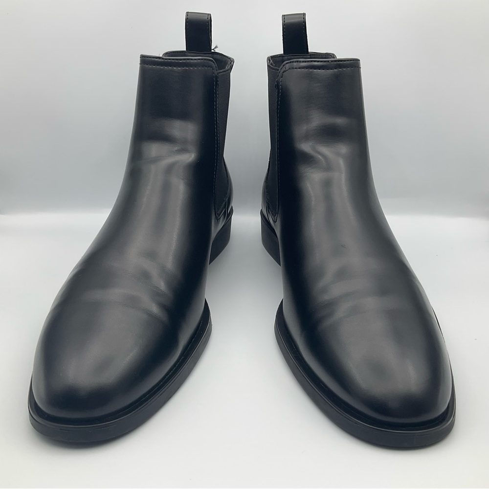 ZARA - Black Leather Dress Casual Chelsea Boots - Picture 3 of 11